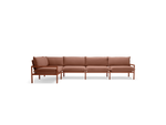 Terra Sectional, in Rust, front view