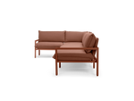 Terra Sectional, in Rust, profile view