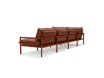 Terra Sectional, in Rust, rear view