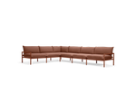 Terra Sectional, in Rust, three-quarter view