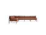 Terra Sectional, in Rust, front view