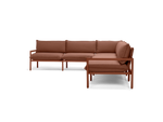 Terra Sectional, in Rust, profile view