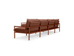 Terra Sectional, in Rust, rear view