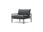 Terra Chair, in Charcoal, three-quarter view