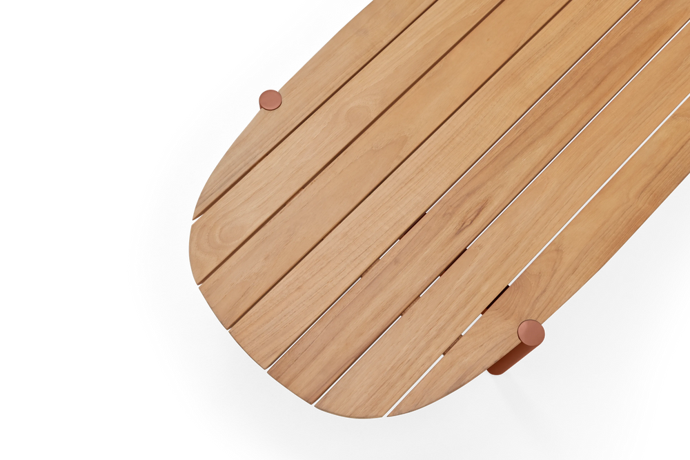 Terra Coffee Table, in Rust, overhead detail