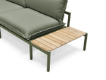Terra In Line Half Table, small, in Olive, three-quarter view