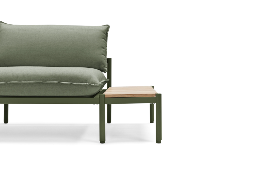 Terra In Line Half Table, small, in Olive, front view