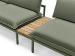 Terra In Line Half Table, small, in Olive, three-quarter view