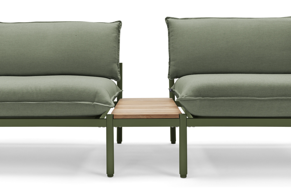 Terra In Line Half Table, small, in Olive, front view