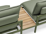 Terra In Line Half Table, small, in Olive, rear view