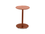 Terra Side Table, in Rust, back view