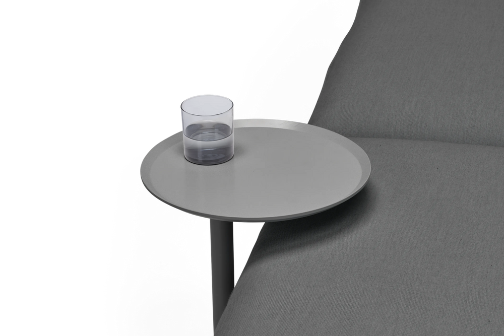 Terra Side Table, in Charcoal, detail view