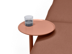 Terra Side Table, in Rust, detail view