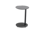 Terra Side Table, right-facing, in Charcoal