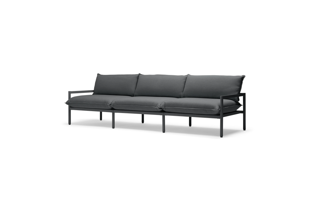 Terra Sofa, in Charcoal, three-quarter view