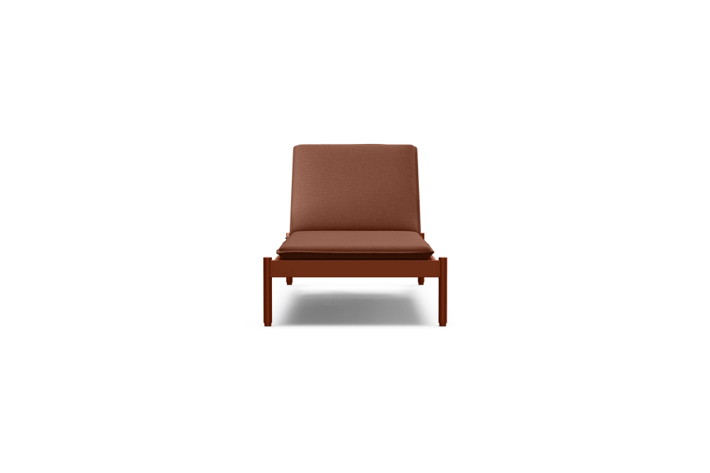 Terra Sun Lounger, in Rust, front view