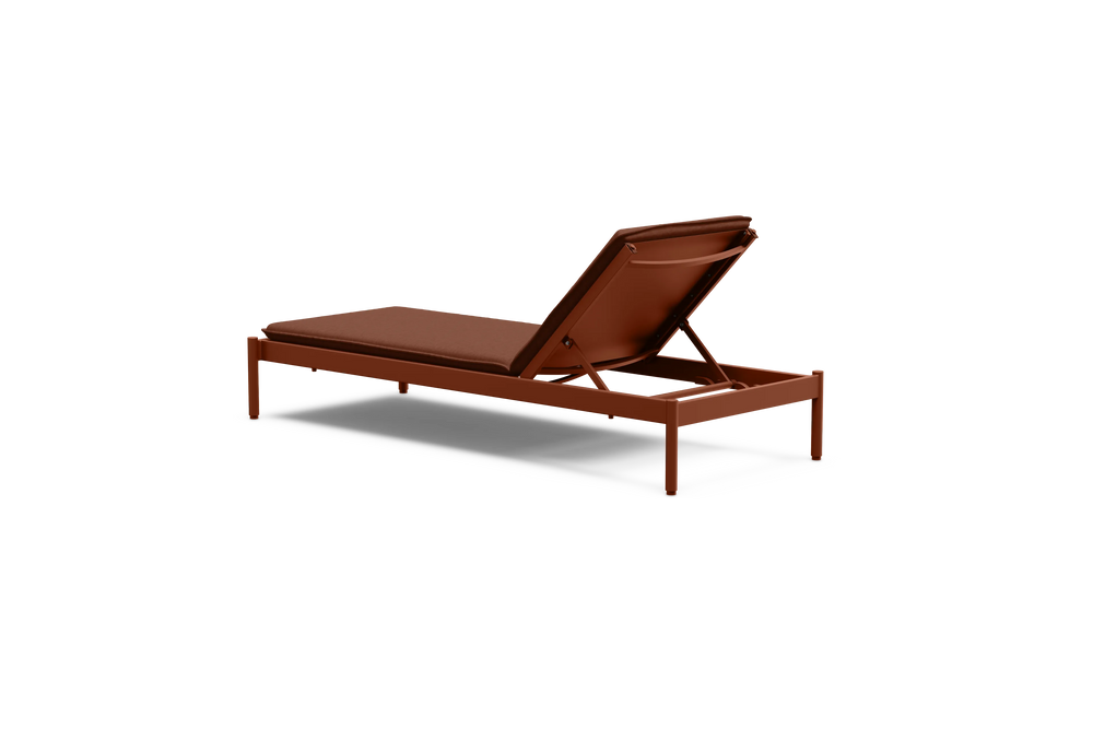 Terra Sun Lounger, in Rust, rear view