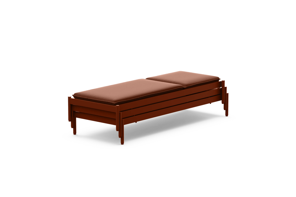 Terra Sun Lounger, in Rust, stacked view