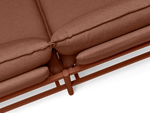 Terra Sectional with End Table, in Rust, detail view