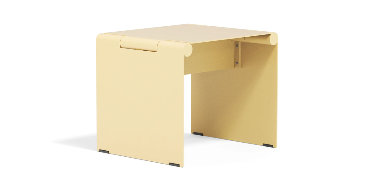 Neighbor Twofold Side Table in Sand, three-quarter view