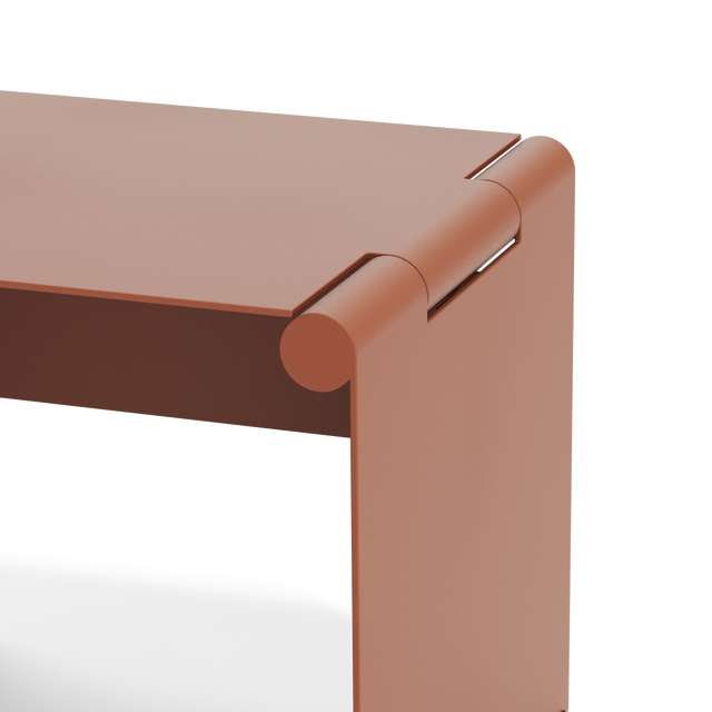 Twofold Side Table - Rust, alternate view