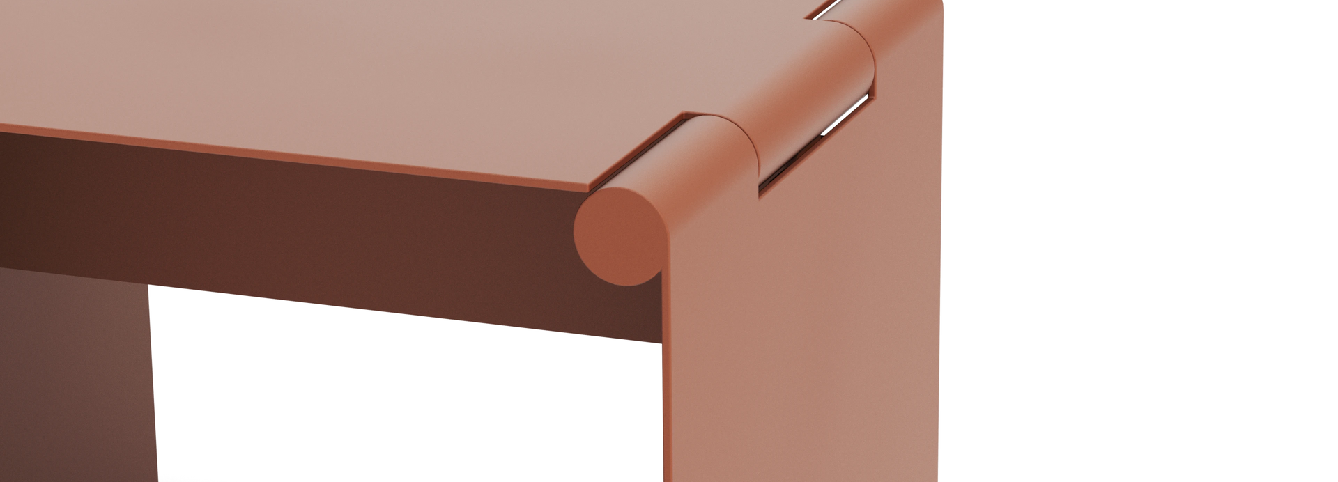 Twofold Side Table - Rust, alternate view