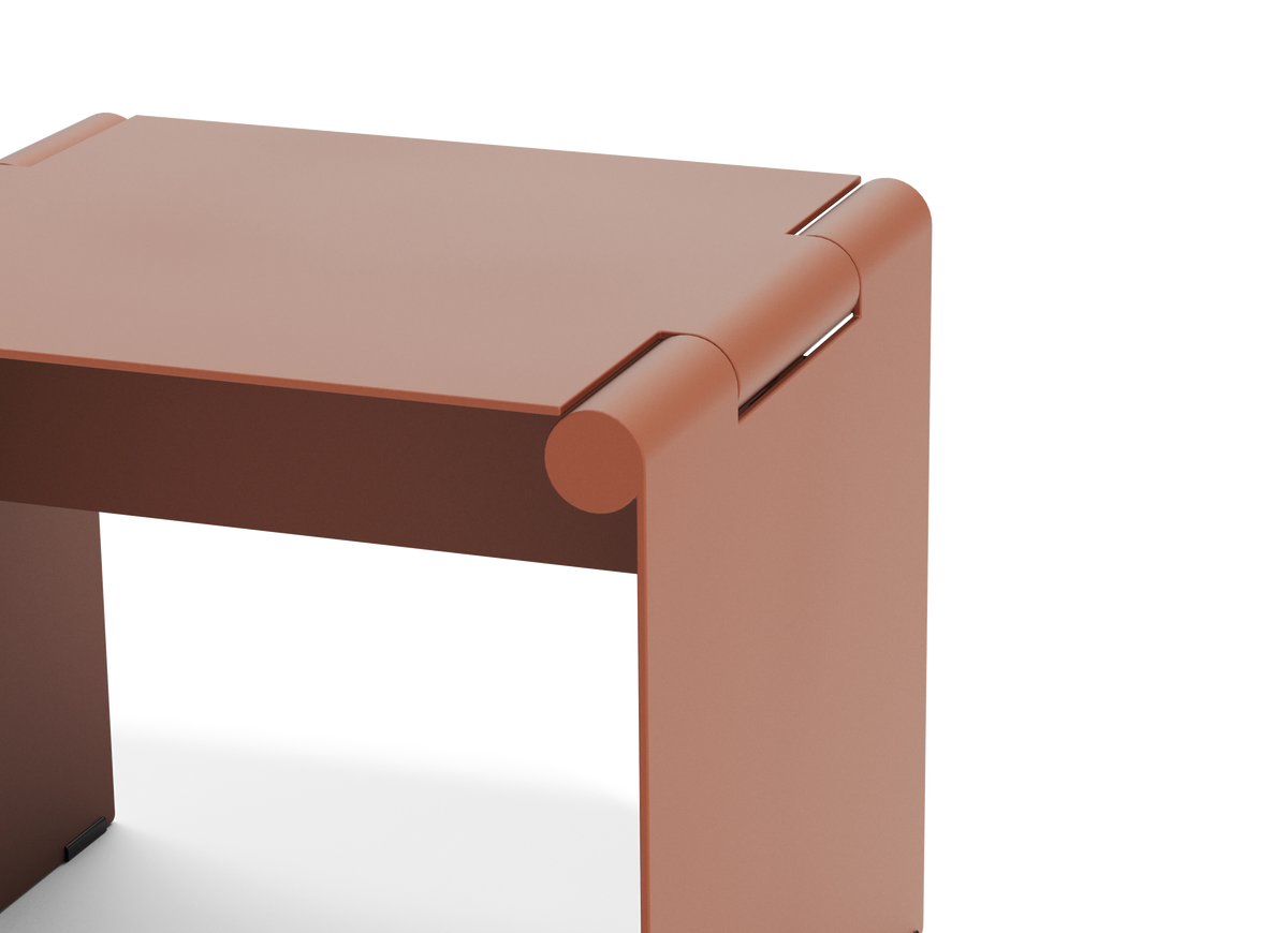Twofold Side Table - Rust, alternate view