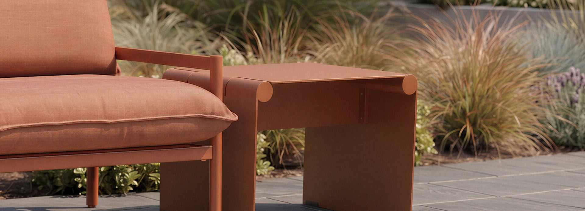 Twofold Side Table - Rust, alternate view