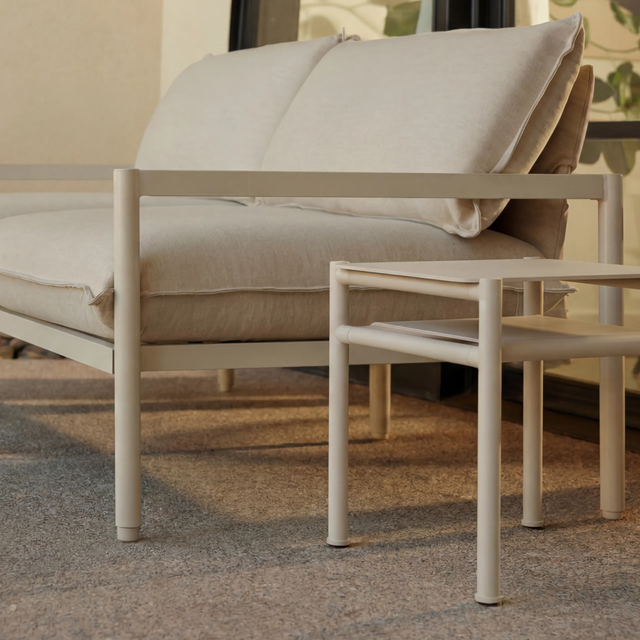 Underline Side Table - Putty, alternate view