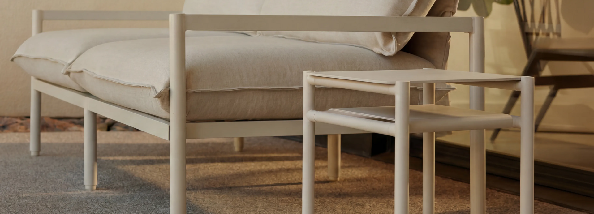 Underline Side Table - Putty, alternate view