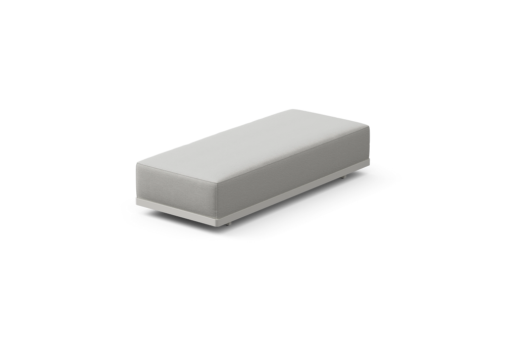 Workaround Bench – White | Sunbrella Nurture Pebble – image 3