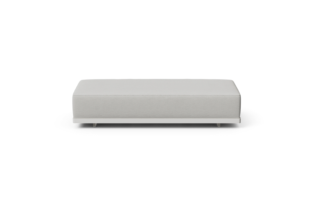 Workaround Bench – White | Sunbrella Nurture Pebble – image 2