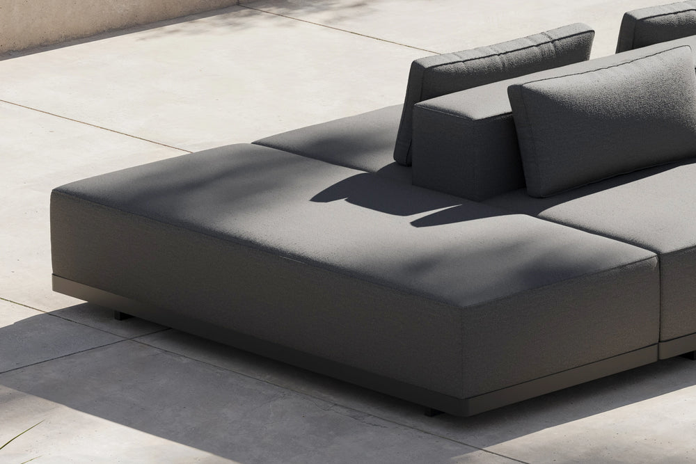 Workaround Bench – White | Sunbrella Nurture Pebble – image 6