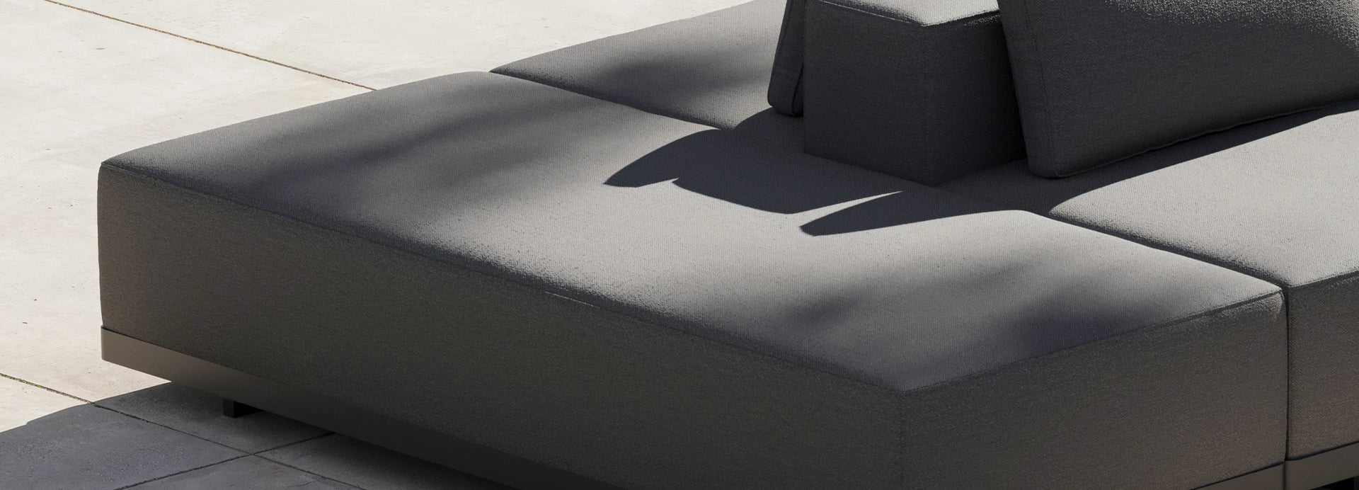 Workaround Bench - Charcoal | Sunbrella Nurture Charcoal, alternate view