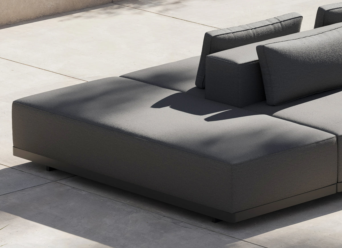 Workaround Bench - Charcoal | Sunbrella Nurture Charcoal, alternate view