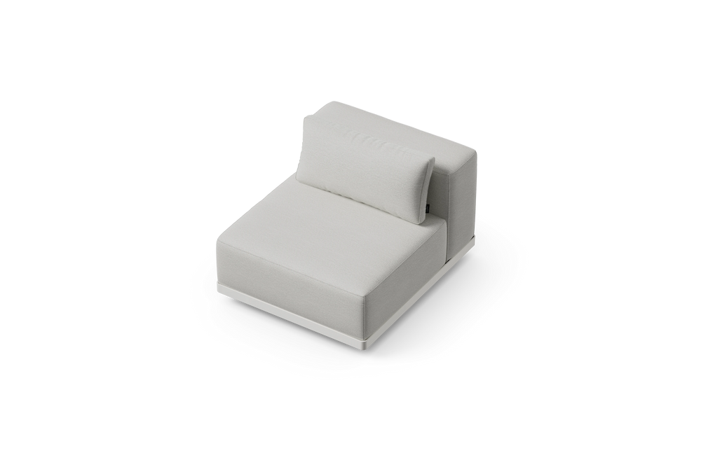 Workaround Chair – White | Sunbrella Nurture Pebble / Cushion – image 6