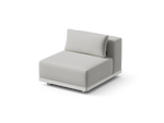 Workaround Chair – White | Sunbrella Nurture Pebble / Cushion – image 1