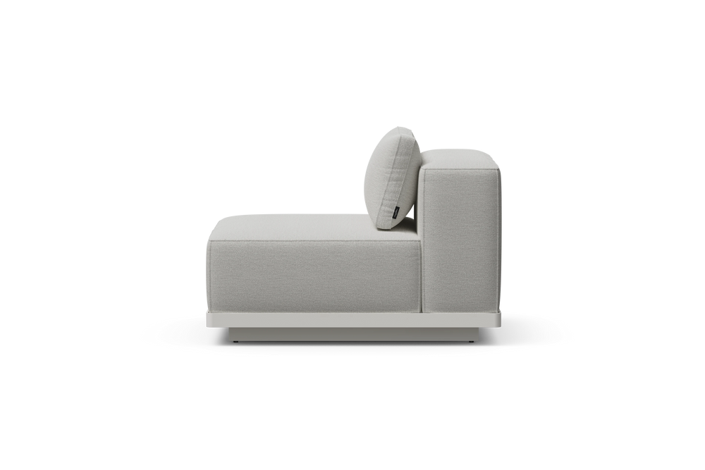 Workaround Chair – White | Sunbrella Nurture Pebble / Cushion – image 3