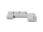 Workaround Chaise Sectional – White | Sunbrella Nurture Pebble / Cushion – image 2