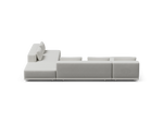 Workaround Chaise Sectional – White | Sunbrella Nurture Pebble / Cushion – image 4
