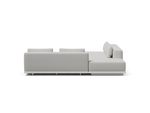 Workaround Chaise Sectional – White | Sunbrella Nurture Pebble / Cushion – image 3