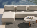 Workaround Chaise Sectional – White | Sunbrella Nurture Pebble / Cushion – image 10