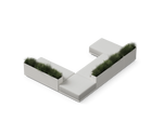 Workaround Chaise Sectional – White | Sunbrella Nurture Pebble / Planter – image 7