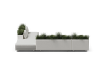 Workaround Chaise Sectional – White | Sunbrella Nurture Pebble / Planter – image 4