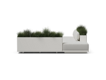 Workaround Chaise Sectional – White | Sunbrella Nurture Pebble / Planter – image 3
