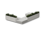 Workaround Chaise Sectional – White | Sunbrella Nurture Pebble / Planter – image 5