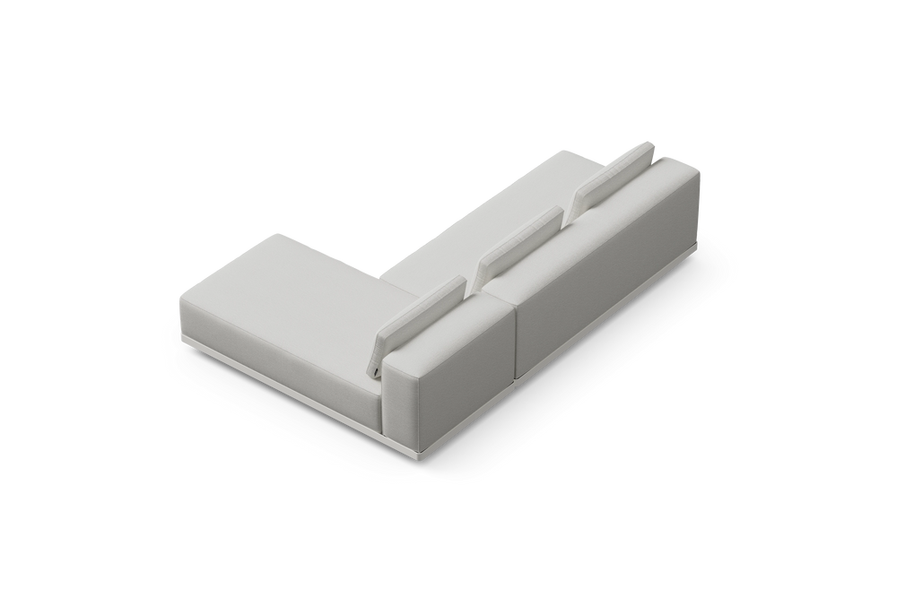 Workaround Chaise Sofa – White | Sunbrella Nurture Pebble / Cushion – image 6