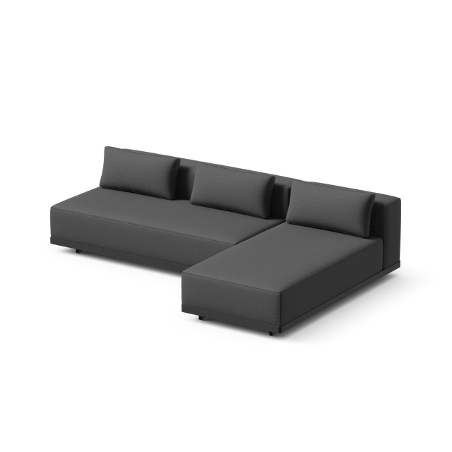 Workaround Chaise Sofa - Charcoal | Sunbrella Nurture Charcoal / Cushion