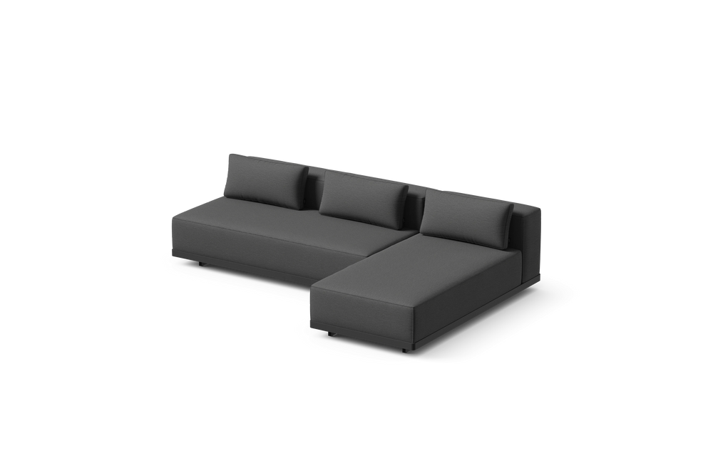 Workaround Chaise Sofa – Charcoal | Sunbrella Nurture Charcoal / Cushion – image 1