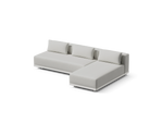 Workaround Chaise Sofa – White | Sunbrella Nurture Pebble / Cushion – image 1